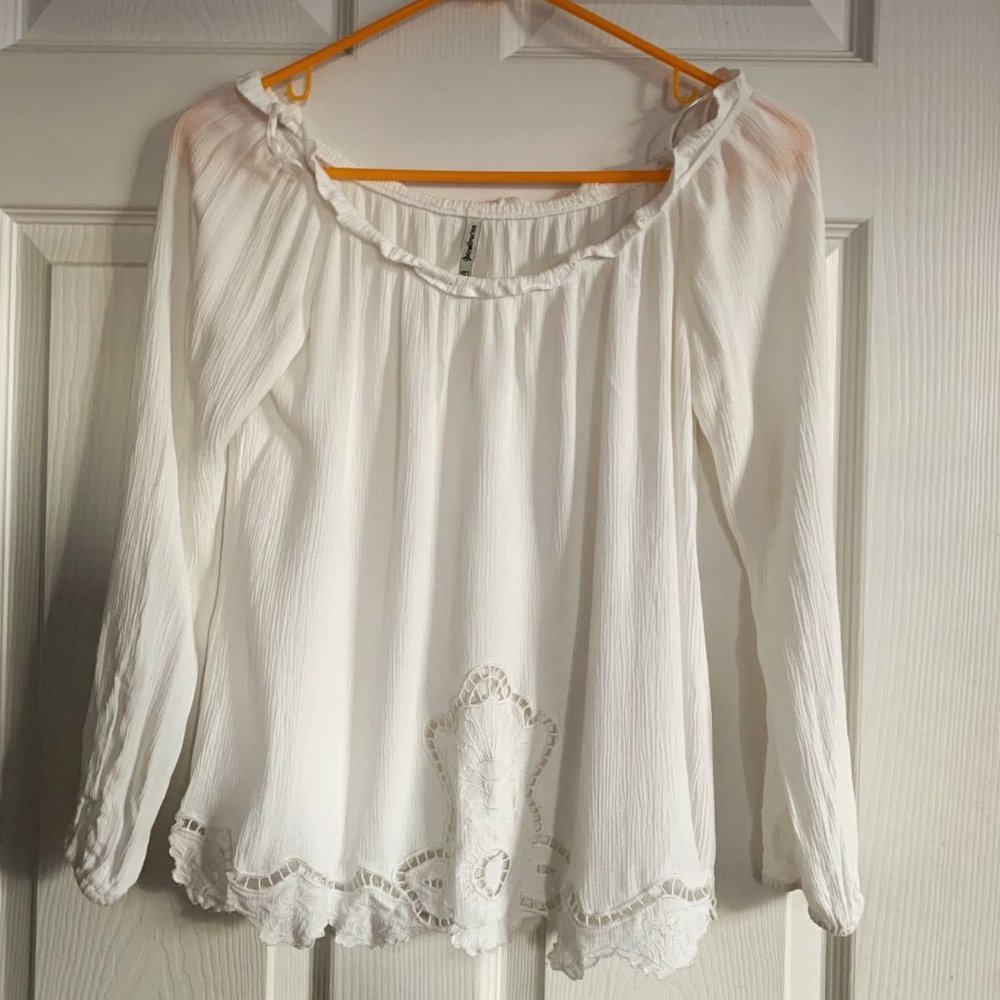 Stradivarius white long sleeve